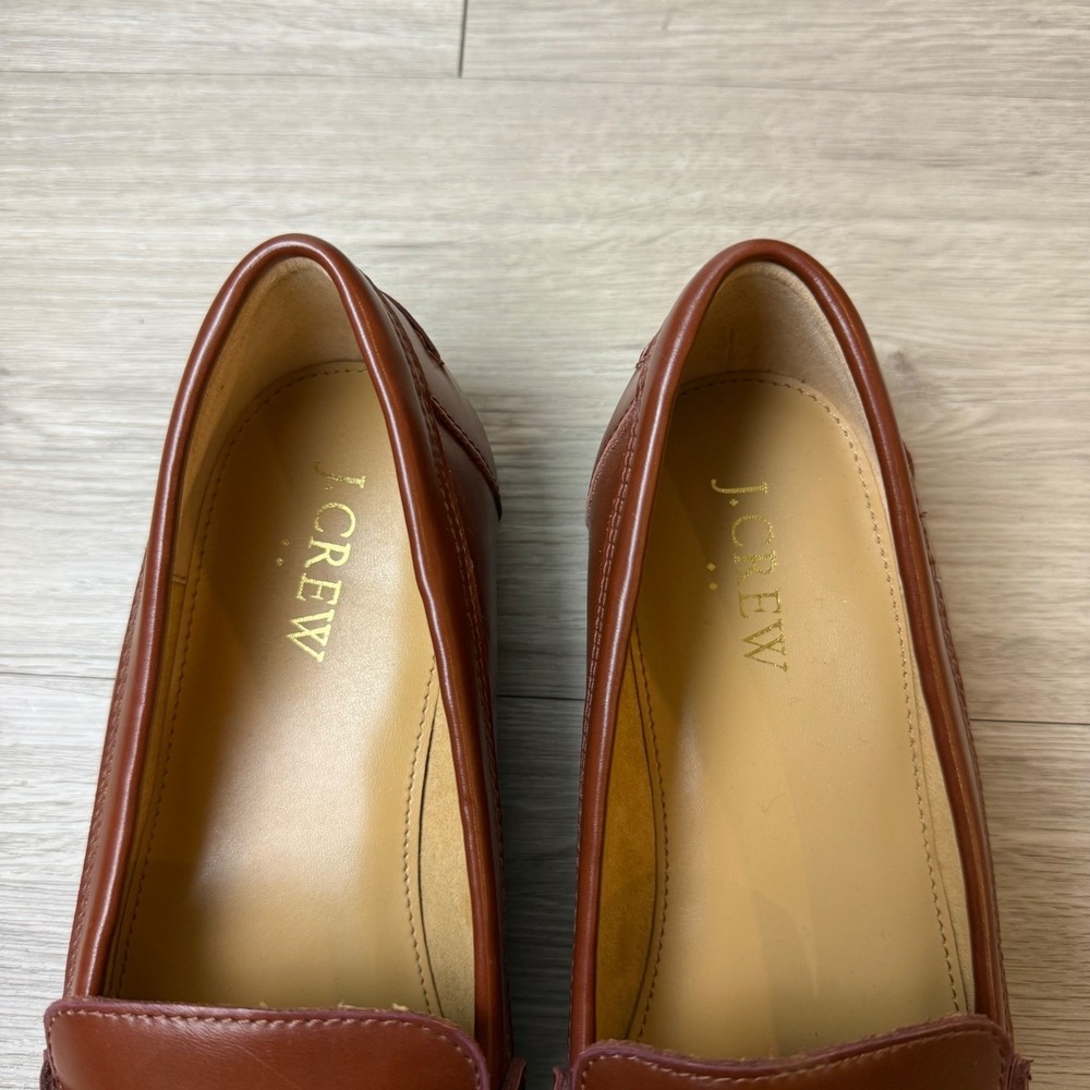 J. Crew Brown Leather Horsebit Loafers - Picture 7 of 13